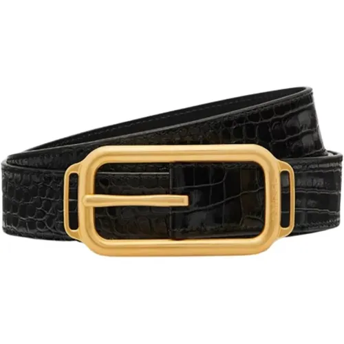 Printed Croc Stadium Belt , male, Sizes: 110 CM - Tom Ford - Modalova