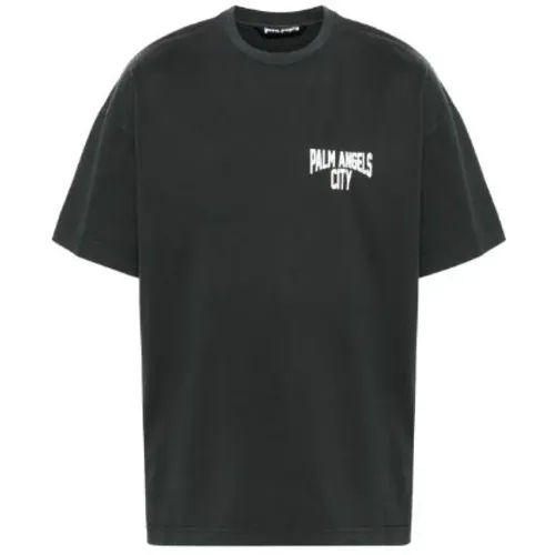 T-Shirt mit Logo-Print , Herren, Größe: M - Palm Angels - Modalova