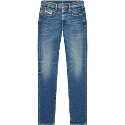 Slim Fit Blaue Jeans , Herren, Größe: W40 L32 - Diesel - Modalova