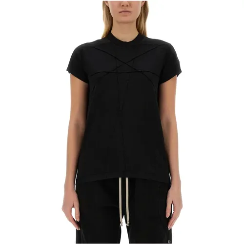 Baumwoll T-Shirt Made in Italy , Damen, Größe: S - Rick Owens - Modalova