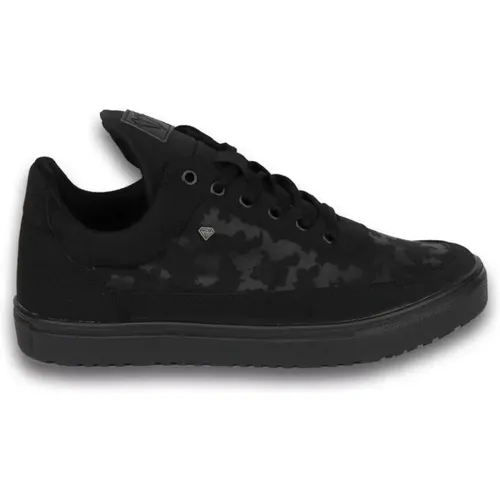Indoor Shoes - Men Low Camouflage Side Sneakers , male, Sizes: 9 UK, 6 UK, 7 UK, 10 UK - True Rise - Modalova