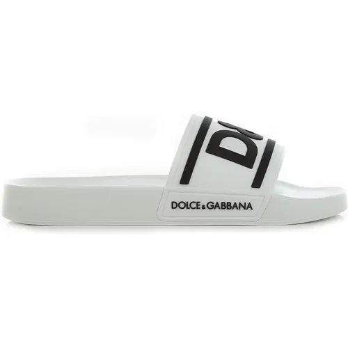 Logo Slides Gummi Herren Sandalen - Dolce & Gabbana - Modalova
