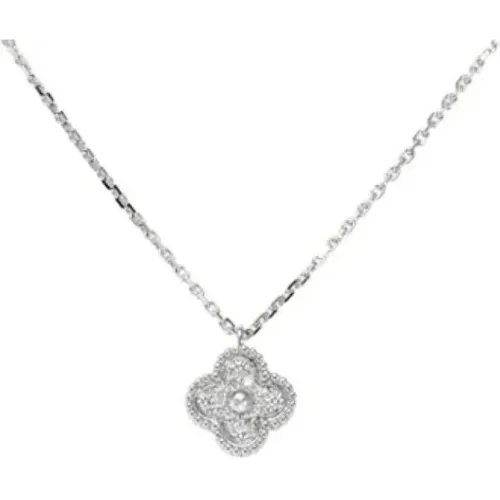 Pre-owned White Gold necklaces , female, Sizes: ONE SIZE - Van Cleef & Arpels Pre-owned - Modalova