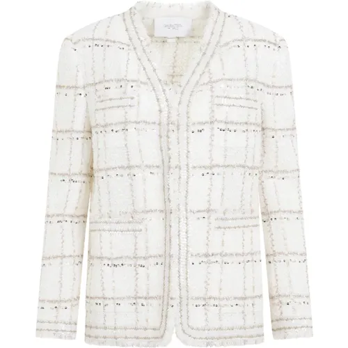 Bouclé Jacket Ivory Gold , female, Sizes: XS - Giambattista Valli - Modalova