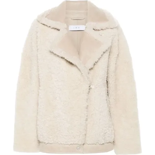 Shearling Jacket Hook Eye , female, Sizes: M, S - IRO - Modalova