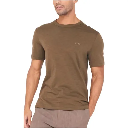 Mens T-Shirt Spring/Summer Collection 100% Cotton , male, Sizes: XL, 2XL - Boss - Modalova