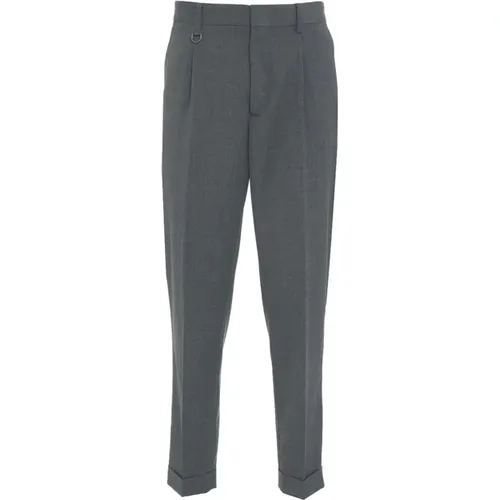 Grey Trousers Aw24 , male, Sizes: L, M - Paolo Pecora - Modalova