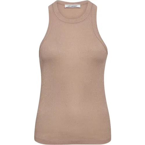 Glitter Tank Top 144-Nude , Damen, Größe: M - Co'Couture - Modalova