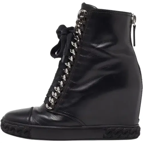 Pre-owned Leder boots , Damen, Größe: 36 1/2 EU - Casadei Pre-owned - Modalova
