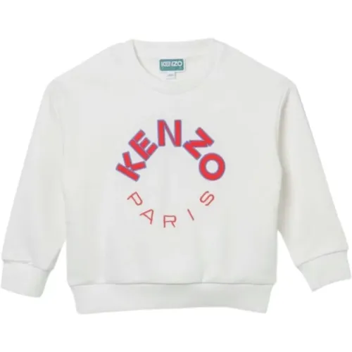 Weißer Pullover mit Logo-Stickerei - Kenzo - Modalova