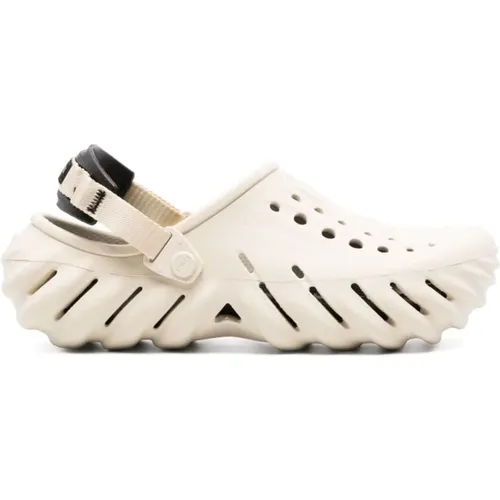Weiße Sandalen mit Aussparungen , Herren, Größe: 42 EU - Crocs - Modalova
