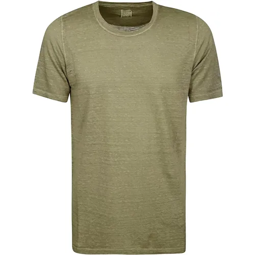 T-shirt short sleeve , male, Sizes: L, S - 120% lino - Modalova
