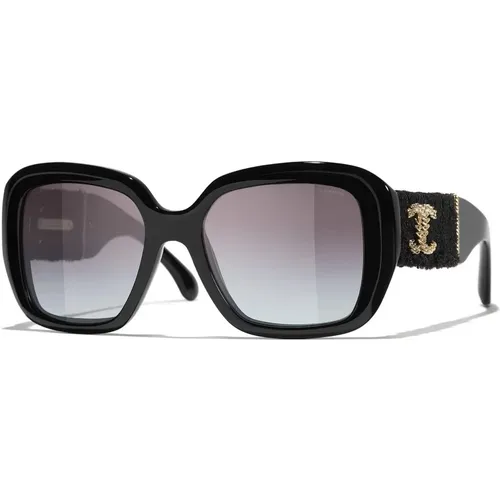 Cc5512 Sunglasses in and Grey , female, Sizes: 55 MM - Chanel - Modalova
