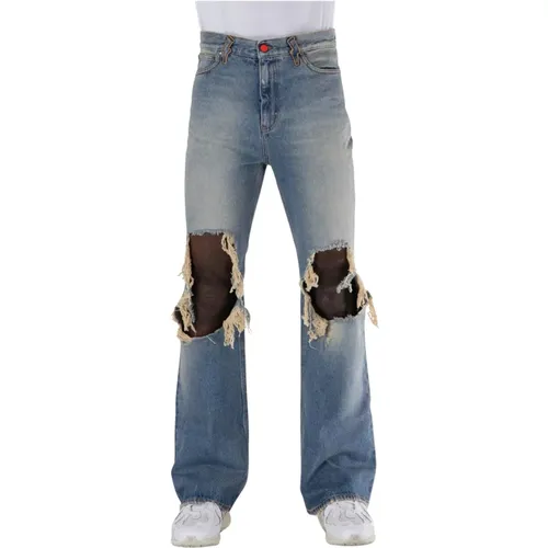 Denim Flare Jeans , male, Sizes: W34, W30, W32 - Members of the Rage - Modalova
