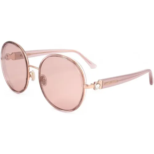 Goldene Spiegelgläser Damen Sonnenbrille - Jimmy Choo - Modalova