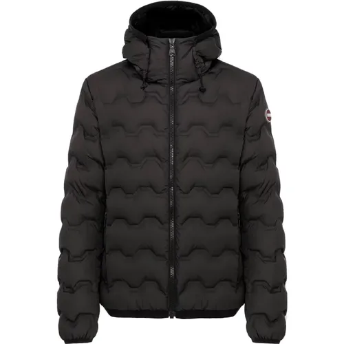 Herren Steppjacke mit fester Kapuze und natürlicher Federfüllung , Herren, Größe: XL - Colmar - Modalova