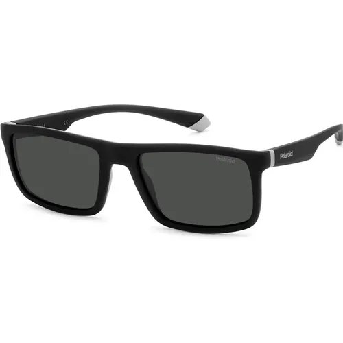 Schwarz Graue Sonnenbrille , Herren, Größe: 56 MM - Polaroid - Modalova