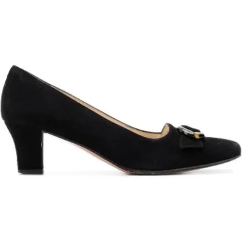 Pre-owned Suede heels , female, Sizes: 5 UK - Salvatore Ferragamo Pre-owned - Modalova