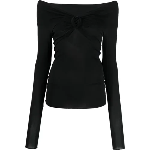 Blusa Jer.m/L C/Rosa , female, Sizes: S - Blumarine - Modalova