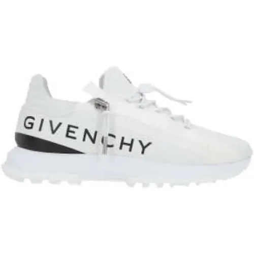Weiße Low-Top-Ledersneakers mit Logo-Print - Givenchy - Modalova