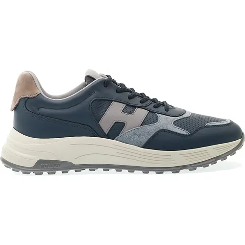 Blaue Ledersneakers Hyperlight Stil - Hogan - Modalova