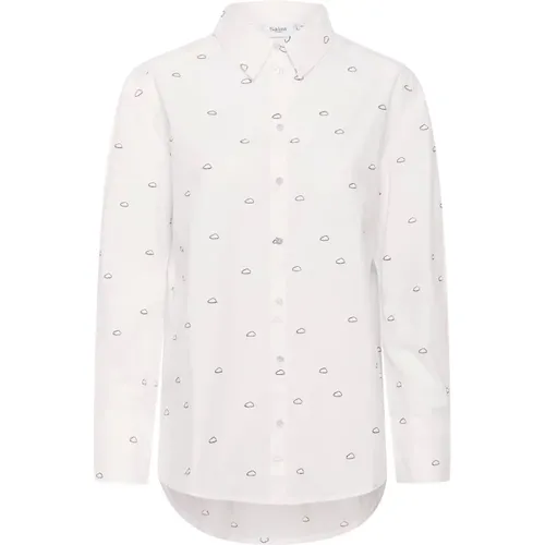 Oversize Shirt Blouse Ice Clouds , female, Sizes: M - Saint Tropez - Modalova