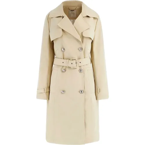 Women`s Foamy Taupe Trench , female, Sizes: XS, S - Guess - Modalova