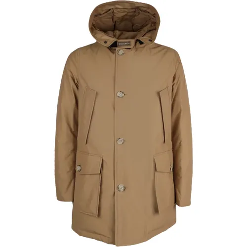 Cotton Blend Parka Jacket , male, Sizes: S, M, XL - Woolrich - Modalova