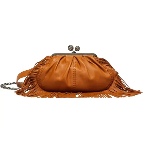 Ikonoische Pasticcino Leder Tasche mit Fransen - Max Mara Weekend - Modalova