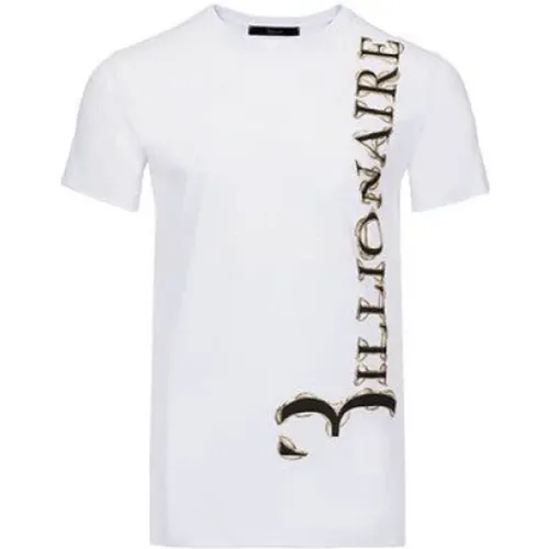 Logo Print Cotton T-Shirt , male, Sizes: XS, S - Billionaire - Modalova