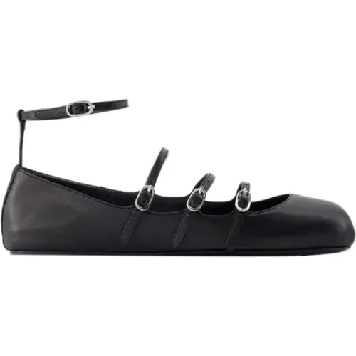 Leather flats , female, Sizes: 2 UK, 7 UK, 8 UK, 6 UK, 4 UK - alexander mcqueen - Modalova