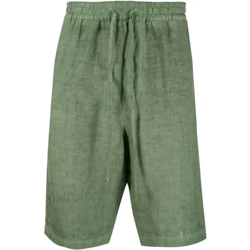 Linen Casual Shorts , male, Sizes: 2XL - 120% lino - Modalova