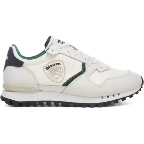 Grüne Sneakers Retro Stil , Herren, Größe: 41 EU - Blauer - Modalova