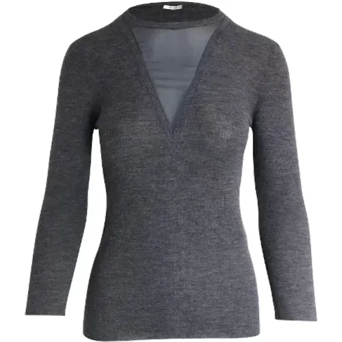 Pre-owned Wool tops , female, Sizes: M - Celine Vintage - Modalova