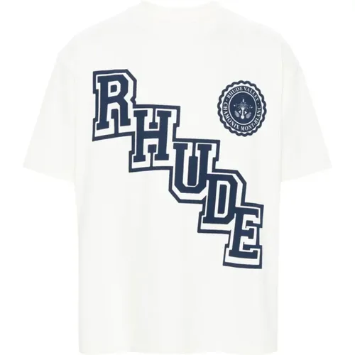 T-shirt with Front Print , male, Sizes: XL - Rhude - Modalova