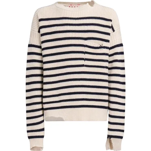 Striped Sweater , male, Sizes: L, M - Marni - Modalova