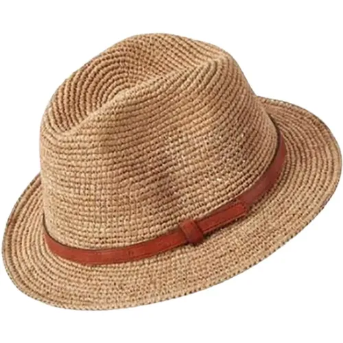 Natural Straw Borsalino Hat , female, Sizes: ONE SIZE - Ibeliv - Modalova