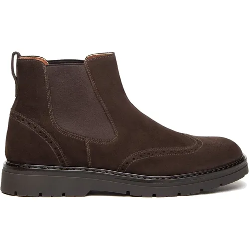 Dark Ankle Boots , male, Sizes: 7 UK, 9 UK, 6 UK, 11 UK, 10 UK, 8 UK - Nerogiardini - Modalova