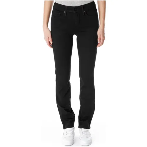 Levi's, Schwarze Straight Fit Jeans , Damen, Größe: W28 L32 - Levis - Modalova