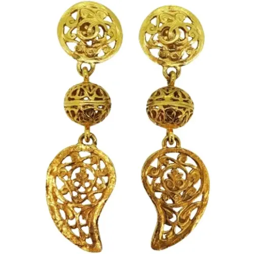 Pre-owned Metal earrings , female, Sizes: ONE SIZE - Chanel Vintage - Modalova