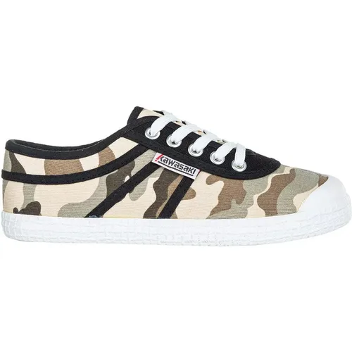 Camouflage Canvas Sneakers , Herren, Größe: 44 EU - Kawasaki - Modalova