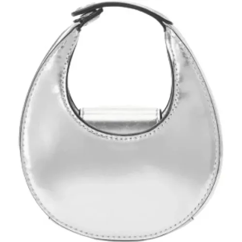 Micro Moon Leather Bag with Magnetic Closure , female, Sizes: ONE SIZE - Staud - Modalova