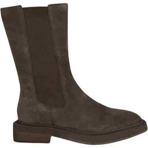 Stylish Leather Ankle Boots with Round Toe , female, Sizes: 4 UK, 8 UK, 7 UK, 5 UK, 9 UK, 3 UK - Alma en Pena - Modalova