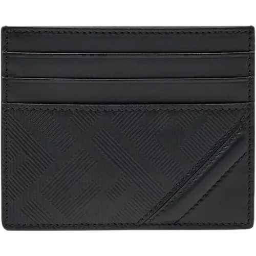 Elegant Shadow Leather Wallet Cardholder , male, Sizes: ONE SIZE - Fendi - Modalova