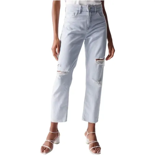 Cropped Jeans , Damen, Größe: W28 - Salsa - Modalova