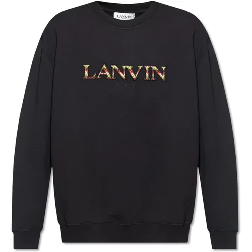 Sweatshirt with logo , male, Sizes: M, L - Lanvin - Modalova