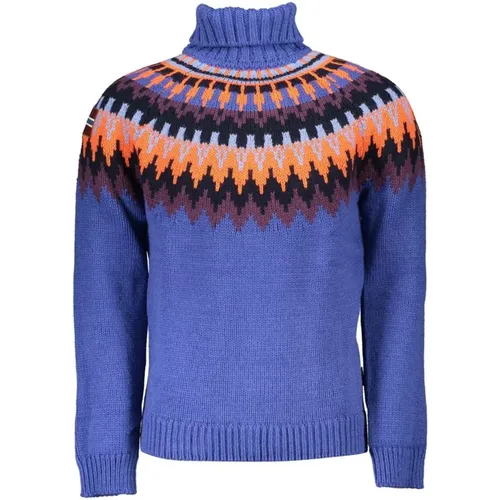 Embroidered High Neck Sweater , male, Sizes: L - Napapijri - Modalova