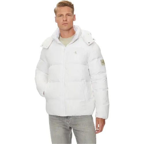 Weiße Winter Essentials Daunenjacke , Herren, Größe: M - Calvin Klein Jeans - Modalova