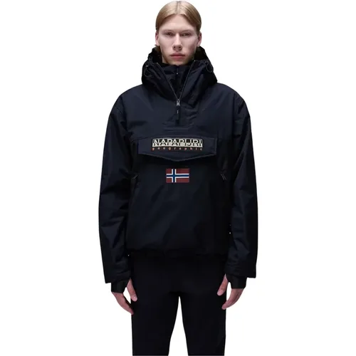 Schwarze Rainforest Next Anorak Jacke - Napapijri - Modalova