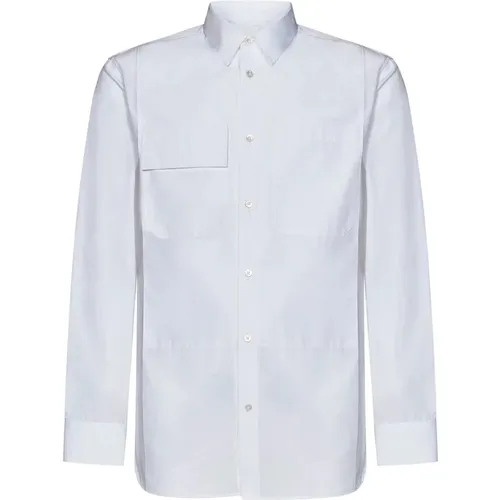 Locker geschnittenes weißes Baumwollhemd , Herren, Größe: L - Jil Sander - Modalova